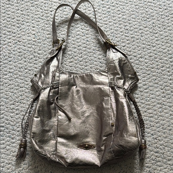 Elliott Lucca Metallic Gold Tote - Picture 1 of 7